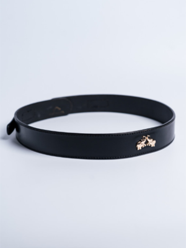 Aikyatha Black Saree Leather Belt