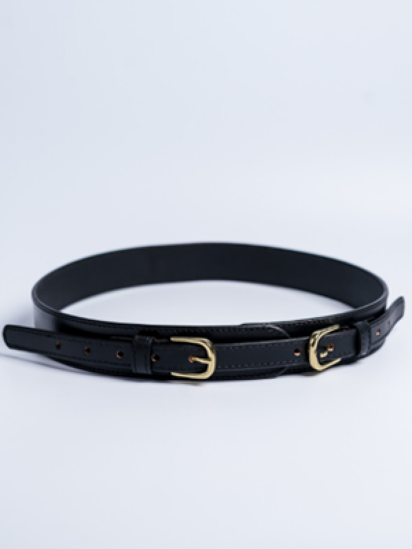 Aikyatha Black Saree Leather Belt