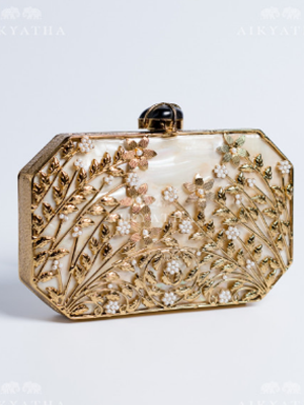 Aikyatha Gold Stone Clutch - 0033N600190162