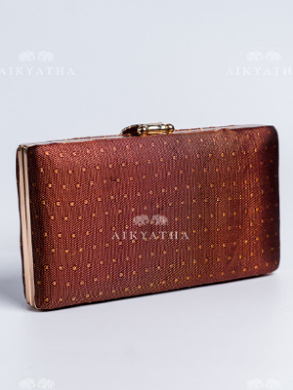 Aikyatha Maroon Kanjivaram Clutch - 0033N600228051