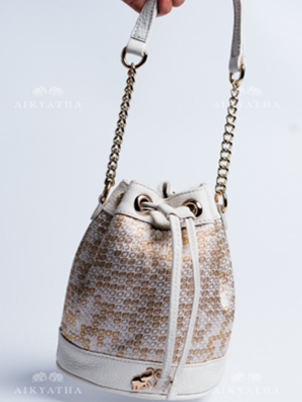 Aikyatha Off - White Banarasi Potli - 0033N600228007