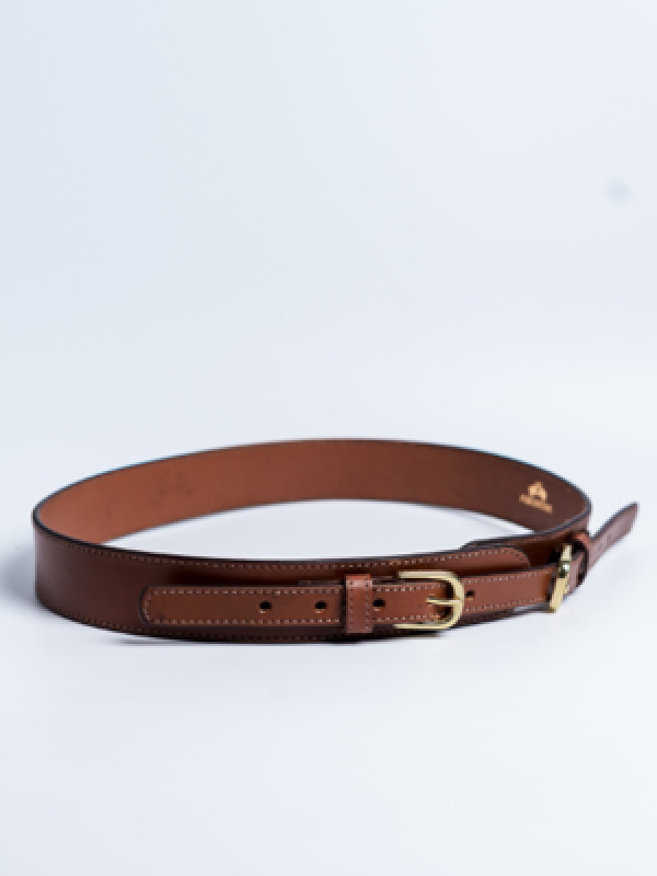Aikyatha Tan Leather Saree Belt