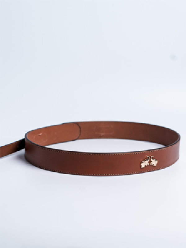 Aikyatha Tan Leather Saree Belt
