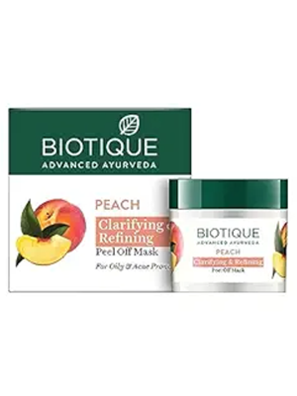 Biotique Bio Peach Clarifying and Refining Peel Off Mask for Oily and Acne Prone Skin, 50g
