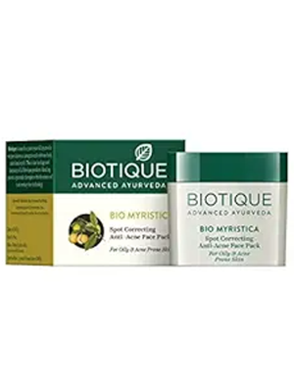 Biotique Bio Myristica Spot Correcting Anti Acne Face Pack, 20g