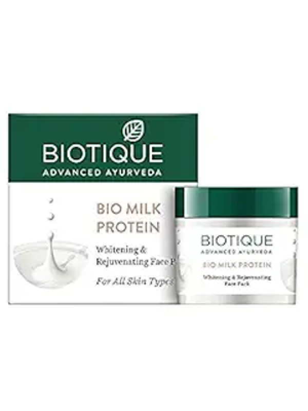 Biotique Milk Protein Instant Glow Brightening Face Pack For All Skin Types, 50gm
