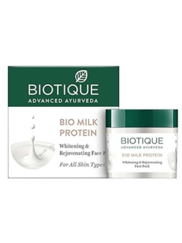 Biotique Milk Protein Instant Glow Brightening Face Pack For All Skin Types, 175gm