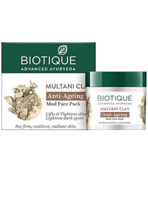 Biotique Multani Clay Anti Ageing Mud Face Pack for All Skin Types, 75gm