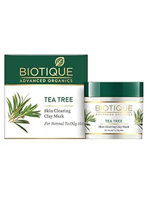 Biotique Tea Tree Skin Clearing Clay Mask for Normal to Oily Skin, 70g