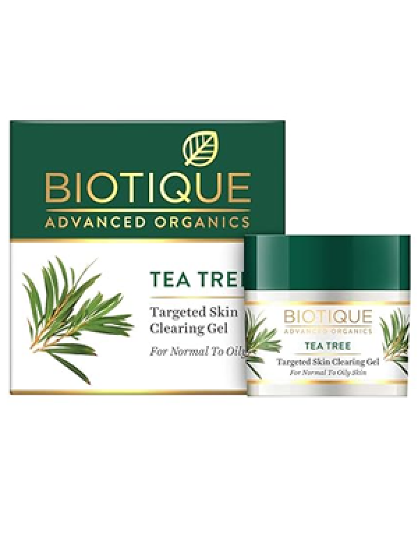 Biotique Tea Tree Targeted Skin Clearing Gel for Normal to Oily Skin, 15g