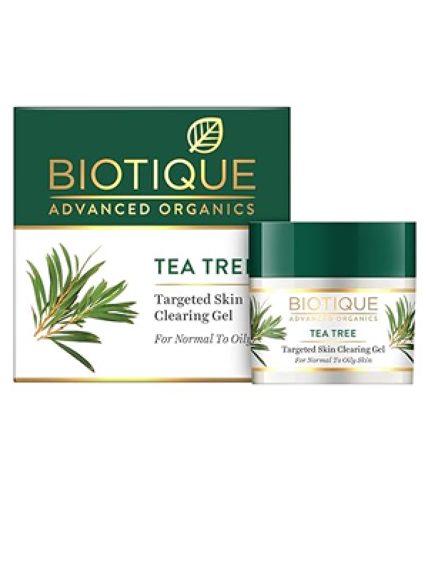Biotique Tea Tree Targeted Skin Clearing Gel for Normal to Oily Skin, 15g