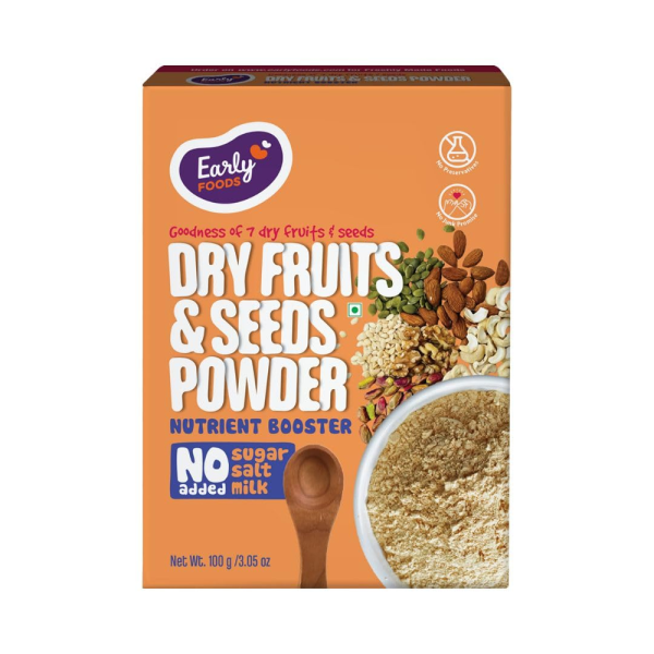 Early Foods - Dry Fruits & Seeds Powder | 100% Natural NutPowder | No Added Sugar | No Preservatives | Dry Fruit Powder, Dry Fruits Mix