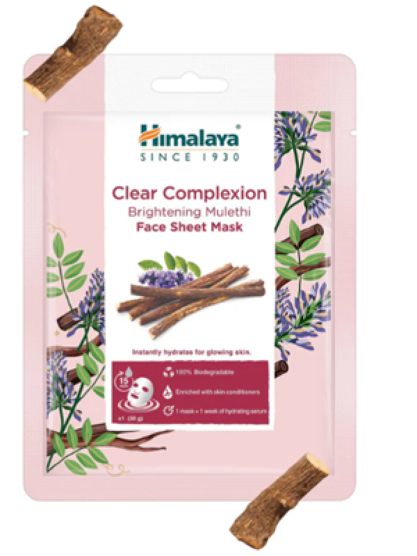 Himalaya Clear Complexion Brightening Mulethi Face Sheet Mask