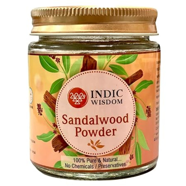 IndicWisdom White Sandalwood Powder (25 gm) (No Chemicals or Additives, Pure & Natural)