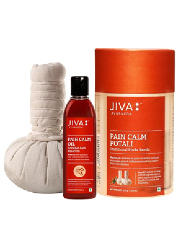 Jiva Pain Calm Potali 200g With Pain Calm Oil 120 ml