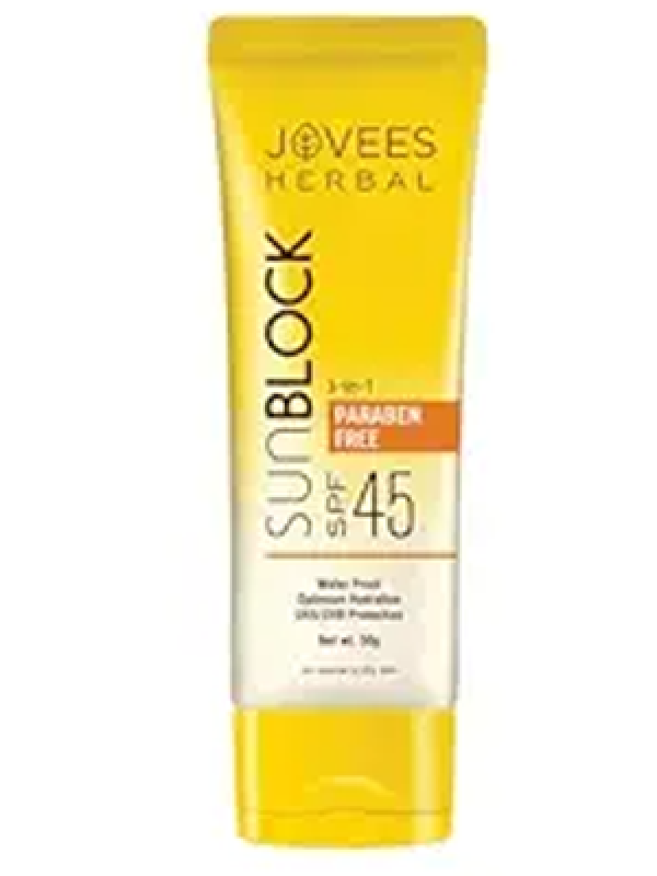 Jovees Herbal Sun Block SPF 45 For Even Toned
