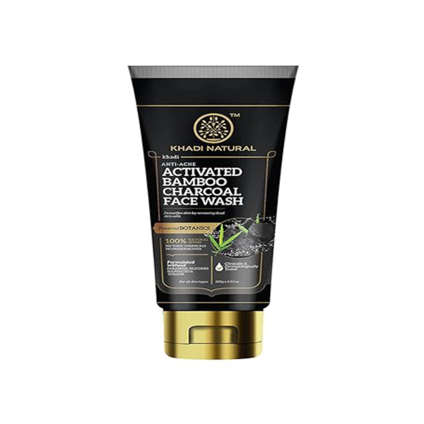 Khadi Natural Activated Bamboo Charcoal Foaming Face Wash