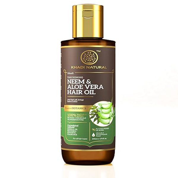 Khadi Natural Neem & Aloe Vera with Wheat Germ Hair Oil