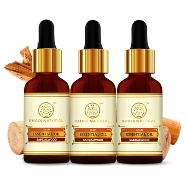 Khadi Natural Sandalwood Essential Oil (Pack of 3)