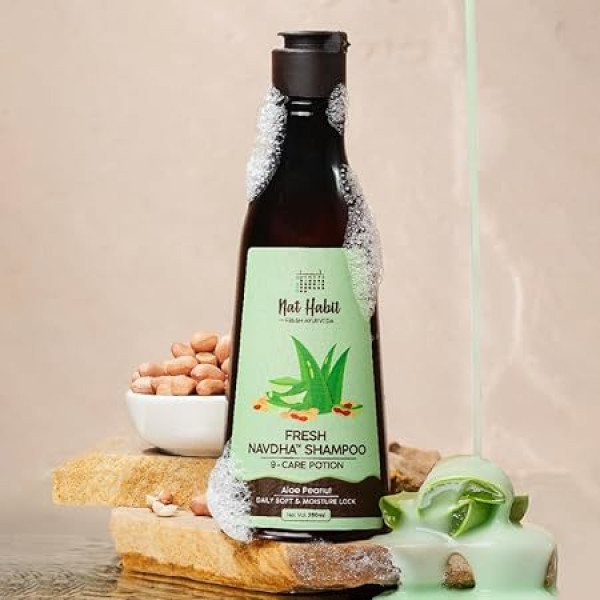 Nat Habit Aloe Peanut Navdha Shampoo