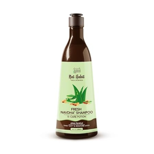Nat Habit Aloe Peanut Navdha Shampoo