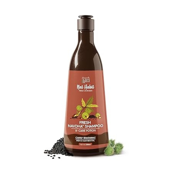 Nat Habit Castor Blackseed Navdha Shampoo