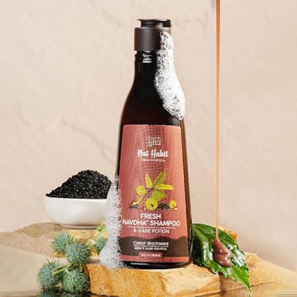 Nat Habit Castor Blackseed Navdha Shampoo