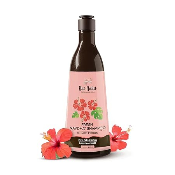 Nat Habit Sulfate-Free Natural Five Oils Hibiscus Hair Growth Shampoo