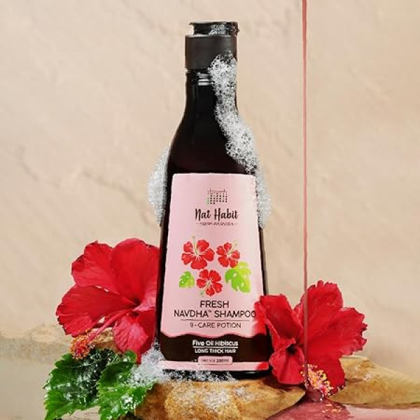 Nat Habit Sulfate-Free Natural Five Oils Hibiscus Hair Growth Shampoo