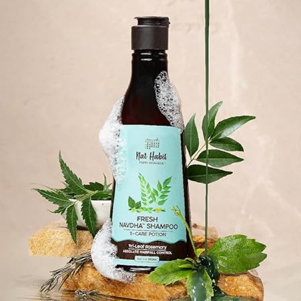Nat Habit Sulfate-Free Natural Tri-Leaf Rosemary Hair Fall Control Shampoo