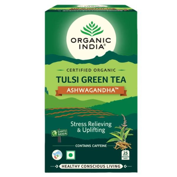 Organic India Tulsi Green Tea Ashwagandha