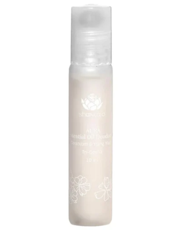 Shankara Aura Roll-On Oil Deodorant for Men and Women, with Pure Essential Oils Geranium and Ylang Ylang, Suitable for All Skin Types - Chemical-Free, Alcohol-Free Natural Aromatherapy Fragrance for Long-Lasting Freshness (10ml)