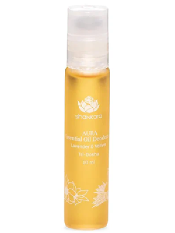 Shankara Aura Lavender and Vetiver Roll-On Oil Deodorant, With Pure Essential Oils, Natural Aromatherapy Fragrance for Long-Lasting Freshness (10ml) - Suitable for Men and Women, All Skin Types, Chemical-Free, Alcohol-Free