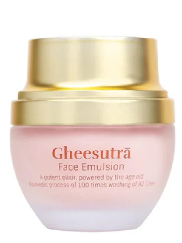 Shankara Gheesutrā Face Emulsion Natural Desi Ghee Face Moisturizer Cream For Even Skin Glow and Rejuvenation with Vitamin C,Hibiscus and 100 Times Washed Ghee- 30 ml