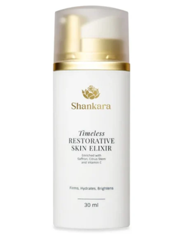 Shankara Timeless Restorative Skin Elixir 30ml | Vitamin C, Red Gold Saffron & Active Citrus Stem Cells