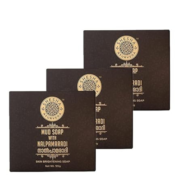 SHESHA NATURALS Ayurveda Mud With Nalpamaradi Skin Brightening Soap Bar