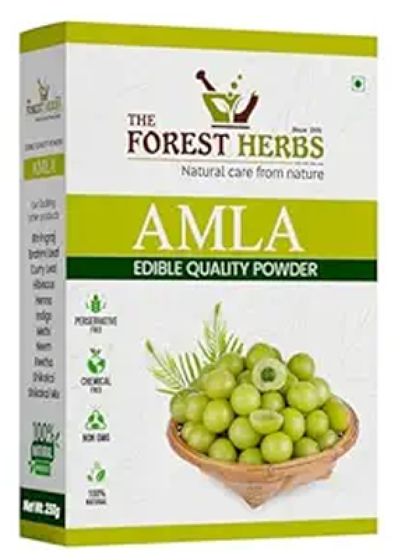 The Forest Herbs Natural Care From Nature Amla Powder For Hair Growth 250 Grams | Ideal for Hair, Eating, Drinking & Skin