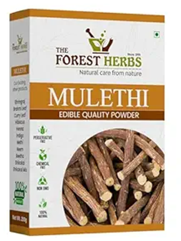 The Forest Herbs Natural Care From Nature Mulethi Powder For Face, Hair (200 Grams) Eating and Drinking | Edible | Licorice Powder For Skin Care