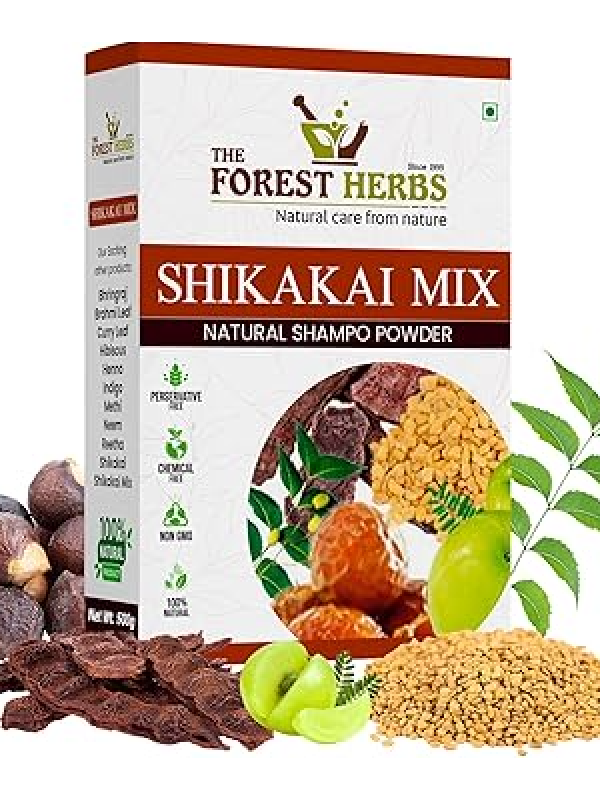 The Forest Herbs Natural Care From Nature Organic Hair Shampoo with Amla, Reetha, Shikakai, Bhringraj, Hibiscus, Neem Methi for Hair Wash (Advanced Herbal Shampoo)
