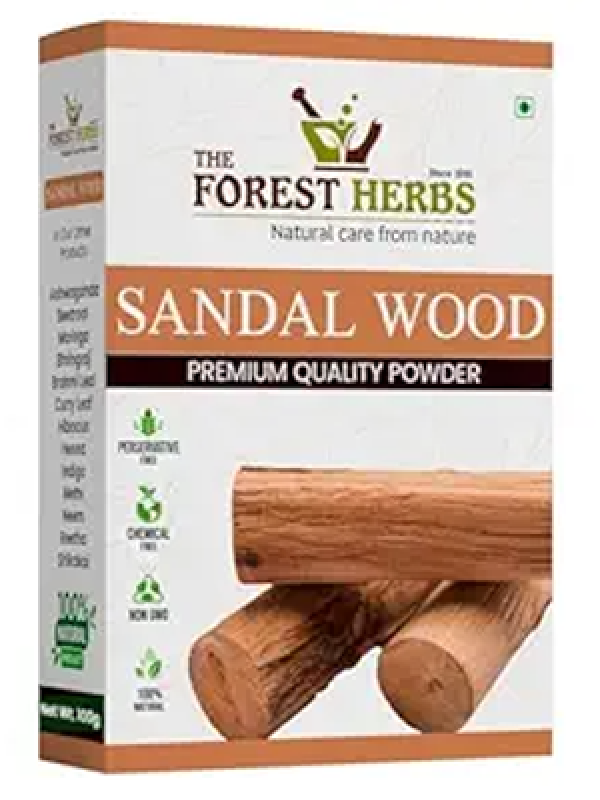 The Forest Herbs Natural Care From Nature Sandalwood Face Pack Powder 100 Grams |Chandan Powder (Face Glowing & Tan Removal Face Pack)