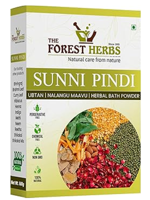 The Forest Herbs Natural Care From Nature Sunnipindi Herbal Nalangu Maavu UBTAN Bath Powder For Skin (500 Grams), 3 in 1 Ubtan Body Scrub | Face Pack | Mask