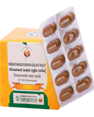 Vaidyaratnam Nisakathakadi Kashaya Gulika Tablet
