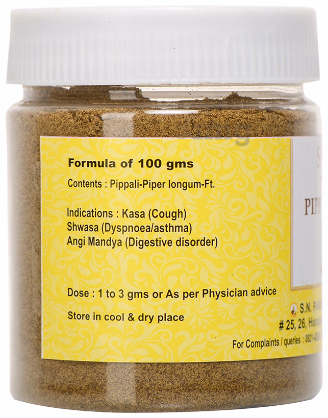S N Pandit Ayurveda Pippali Choorna  | Supports Respiratory Wellness