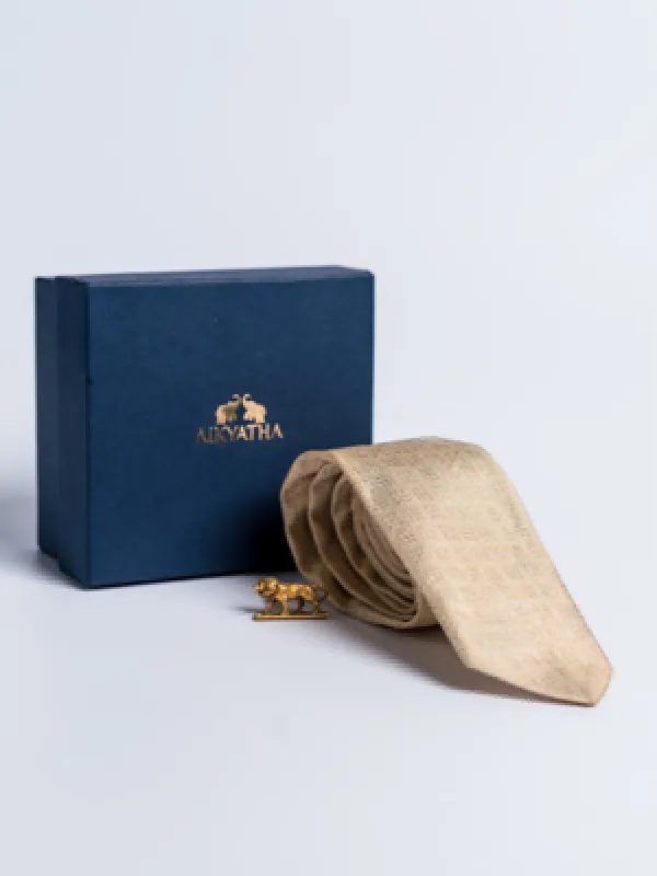 Aikyatha Cream Silk Ties