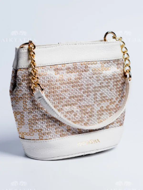 Aikyatha Off - white Banarasi Potli - 0033N600191067