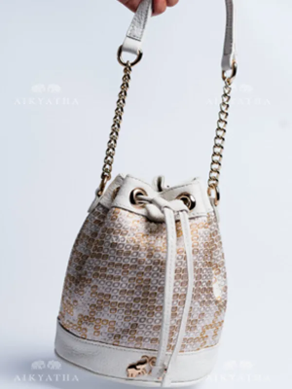 Aikyatha Off - White Banarasi Potli - 0033N600228007