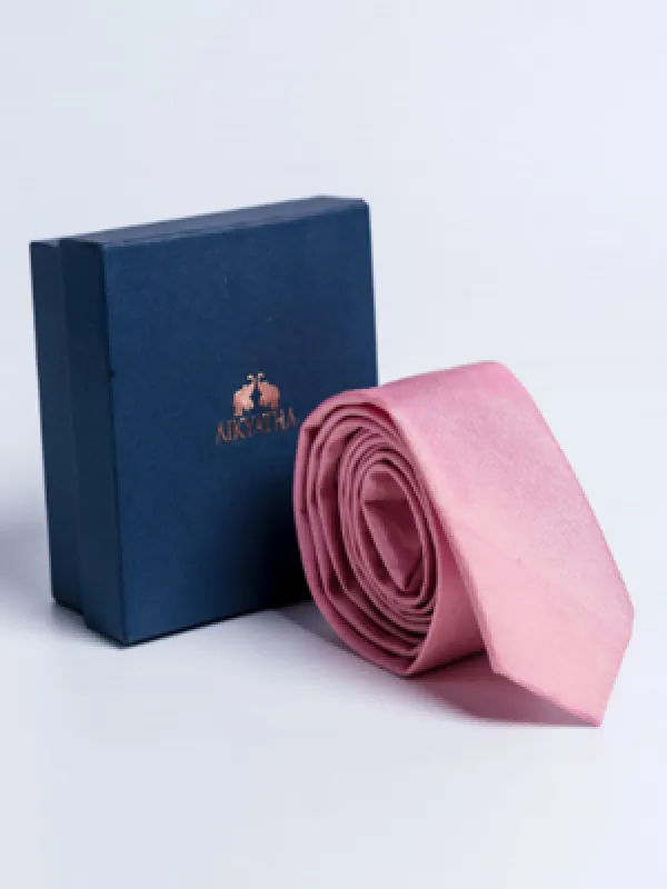 Aikyatha Pink Silk Ties