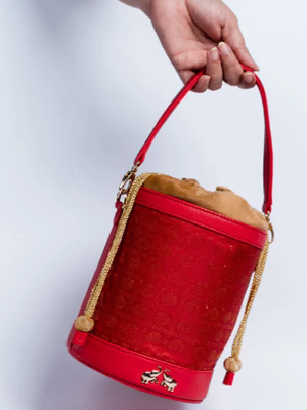 Aikyatha Red Kanjivaram Potli - 033N600191003