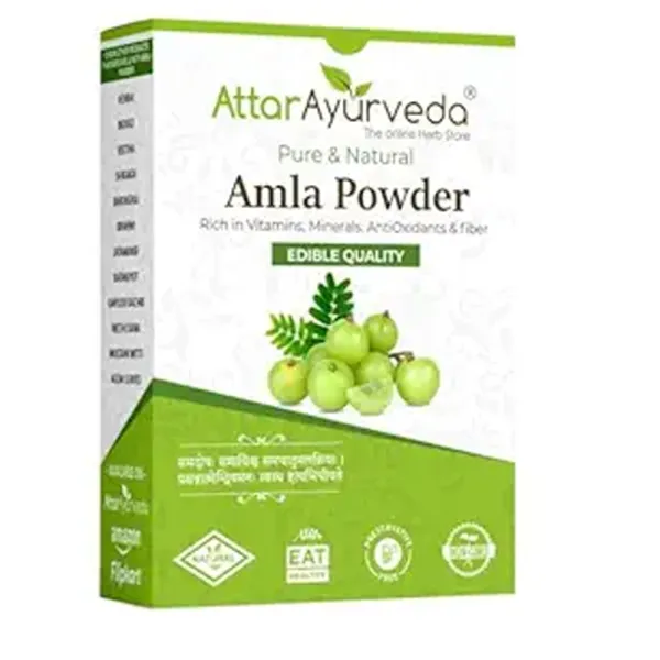 Attar Ayurveda Pure Amla Powder For Hair Growth (250 grams) | Ideal for Hair, Eating, Drinking & Skin