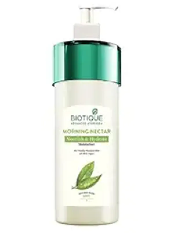 Biotique Lotion Morning Nectar Flawless Skin Moisturizer L Prevents Dark Spots, Blackheads, And Blemishes L Visibly Flawless Skin L Nourishes And Hydrates Skin L All Skin Types L 800Ml